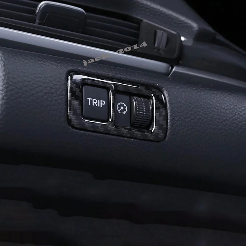 Углеродного волокна переключатель фар из abs-пластика Кнопка Накладка для Honda Accord 201910th - Название цвета: Синий
