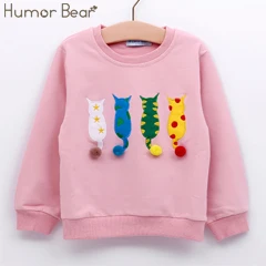 Humor Bear/Одежда для девочек; Детский свитер; Новая Осенняя детская одежда с длинными рукавами для девочек; Детское пальто с героями мультфильмов; Верхняя одежда; От 3 до 7 лет