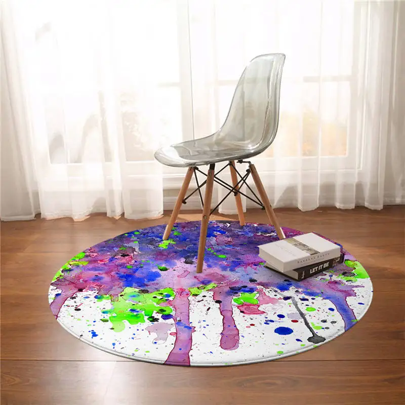Colorful Vibez005 Розовый брызги от Brizbazaar круглый ковер брызги акварель области коврики красочные картины напольный коврик черный нескользящий alfombra - Цвет: Colorful Vibez005