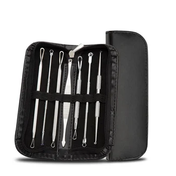 

2019 New Blemish Pimples Removers Blackhead Tweezers Acne Needle Set Pore Spot Cleaner Blackhead Face Skin Care Tools E1