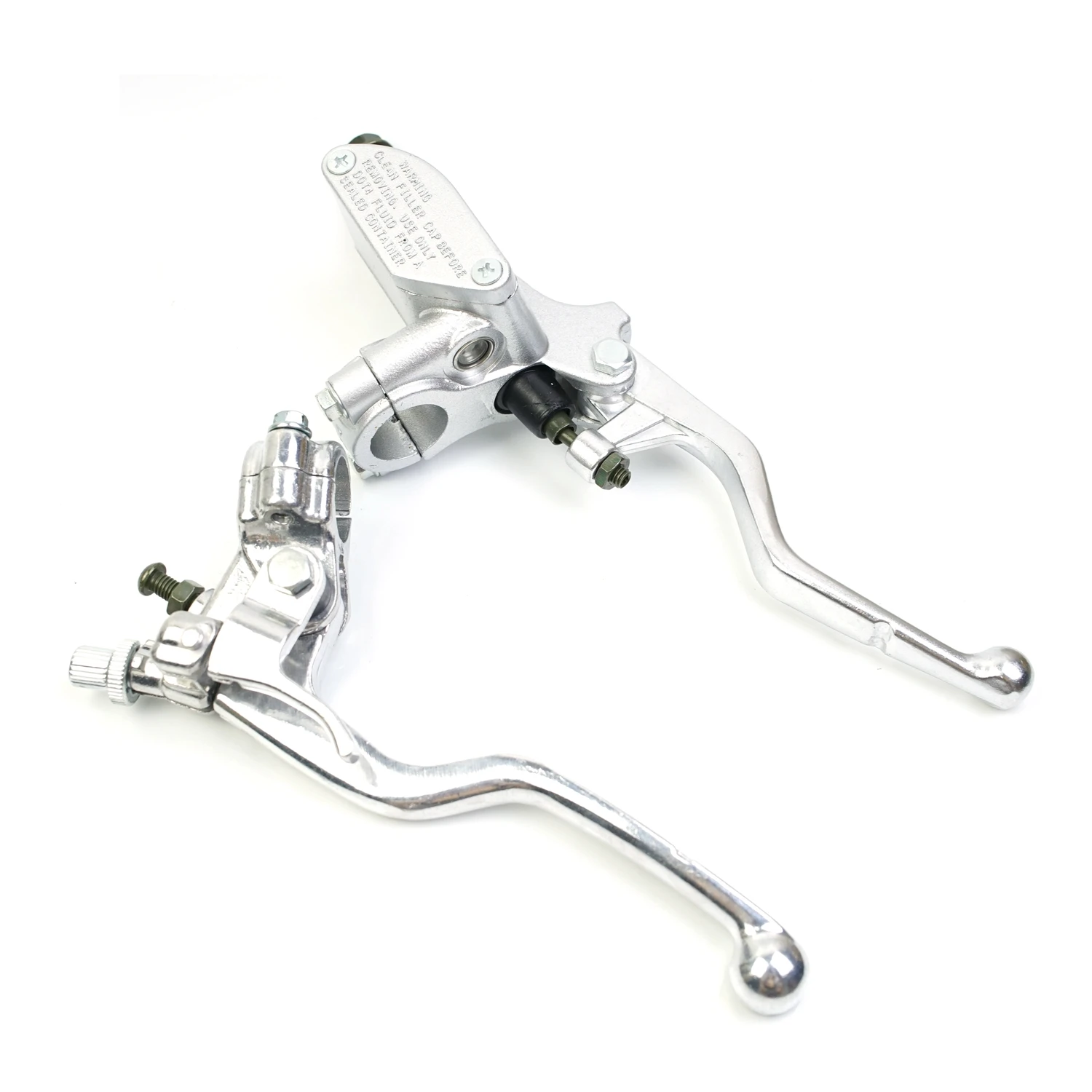 

Chrome Pitbike Motocross Brake Clutch Dirt Bike Cable Master Cylinder Brake Set 22mm for KTM 200 390 Honda CRF125 Husqvarna X