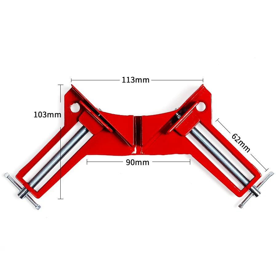 2 предмета 100 мм Митр зажимы углу держателя деревообрабатывающая ручной инструмент Многофункциональный правый угол клип фоторамка угол