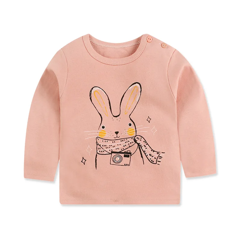 Luna Blanco/Хлопковые футболки с длинными рукавами для маленьких девочек camisas bebes ninas, одежда для маленьких девочек рубашки для дня рождения с круглым вырезом, модный топ