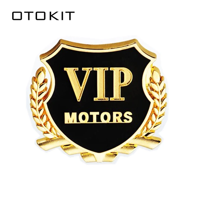 2 teile/los 3D VIP MOTOREN Logo Metall Auto Chrom Emblem Abzeichen Aufkleber  Tür Fenster Körper Auto Decor DIY Aufkleber Auto dekoration Styling -  AliExpress