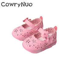 Стельки 11,5-15,5 см; Летние босоножки для девочек; туфли принцессы на плоской подошве с вырезами