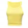 Востребованных Для женщин топы Повседневное Летняя Пляжная майка без рукавов топы - Цвет: Цвет: желтый