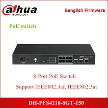 Dahua PoE переключатели DH-PFS4210-8GT-150 8-Порты и разъёмы PoE гигабитный управляемый коммутатор Поддержка IEEE802.3af, IEEE802.3at стандарт IP Системы