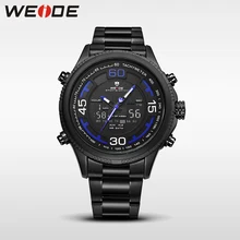 WEIDE genuine luxury sport watch stainless steelin digital quartz LCD watches water resistant analog army automatic clock men weide brand leather sport quartz watches men water resistant mehanical hand wind analog automatic self wind luxury clock saat