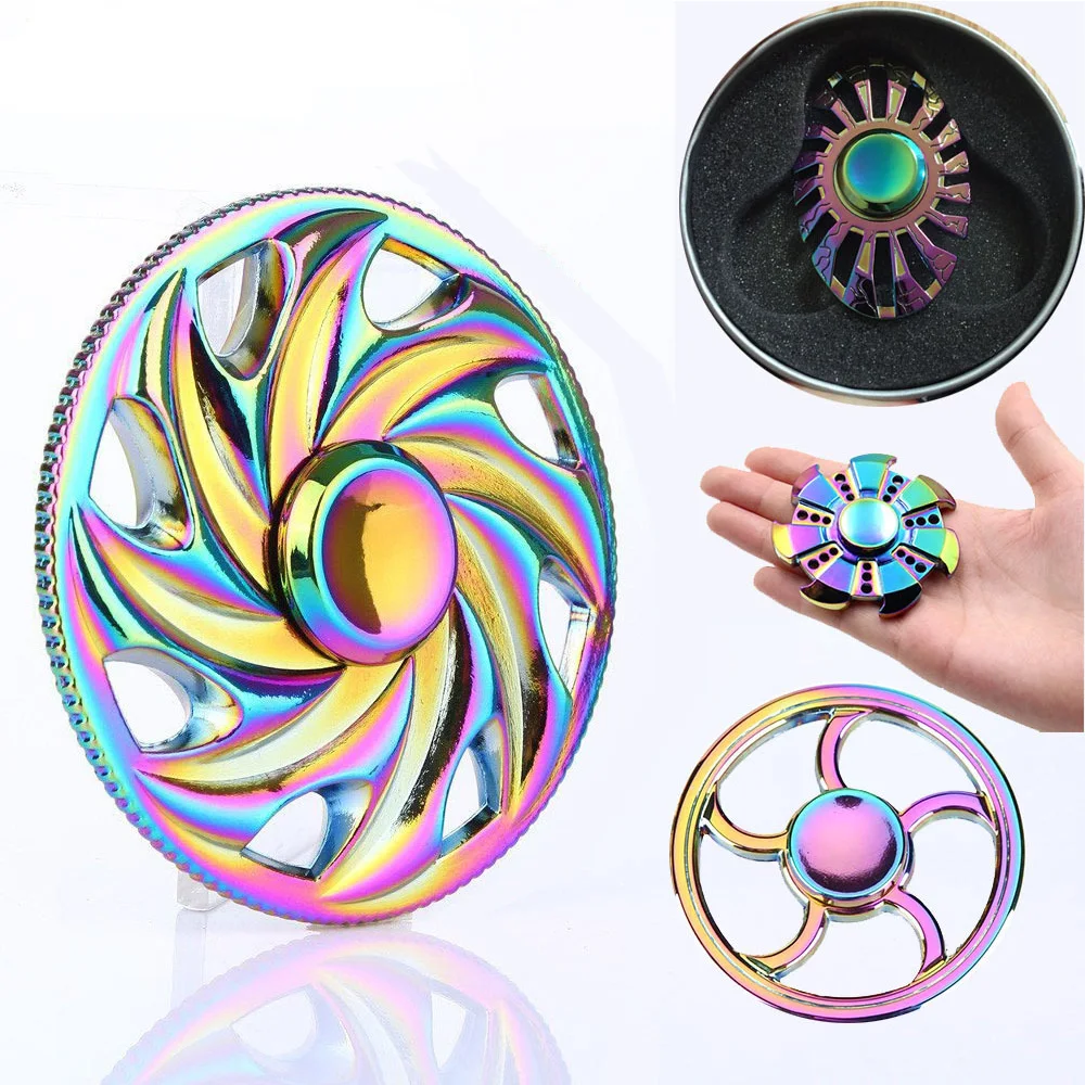 Hot Colorful fidget spinner Fingertip gyro round dazzle gyro finger