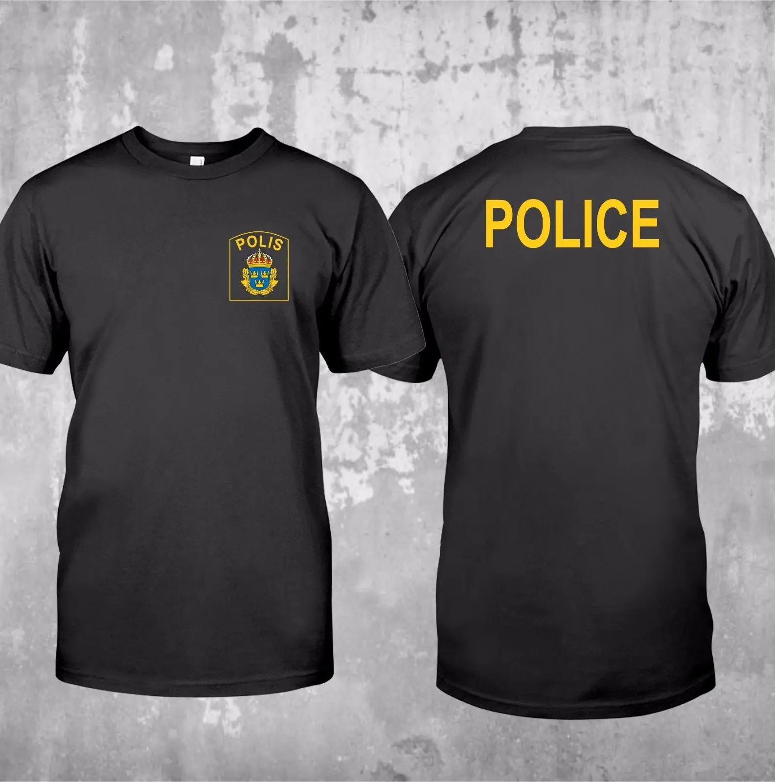

2019 Hot sale Fashion NEW Scandinavia Sweden Polis Svensk Swedish Polisen Politi Police logo T-shirtTee shirt
