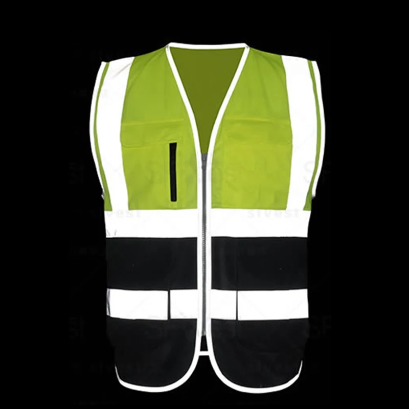 Reflective safety vest leeveless sweater for construction