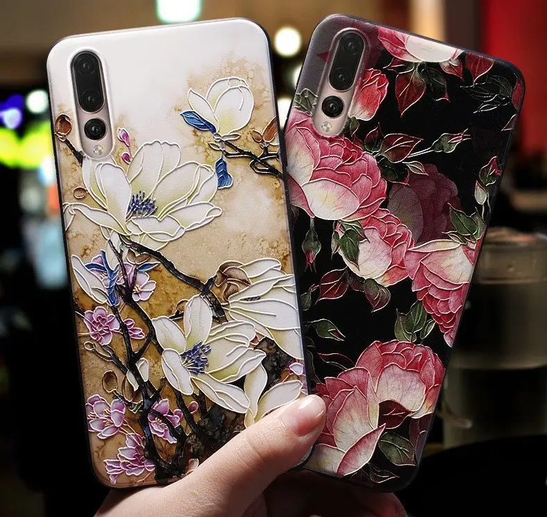 

3D Flower Emboss Silicone Case for Xiaomi Mi 8 Lite Mi9 Mi 9 SE 5X 6X A1 A2 On Redmi Note 7 4 5 6 Pro Redmi 7 4X Case Capa