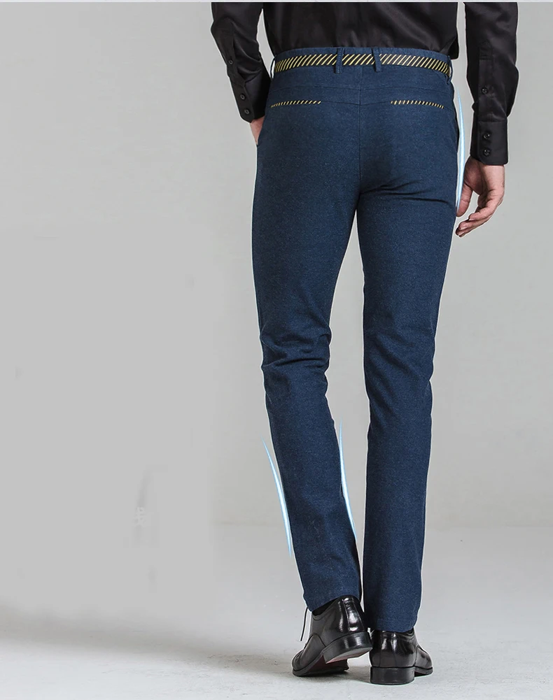 Miacawor деловые повседневные обтягивающие мужские брюки подходят мужские худи эластичные Панталоны Homme классические брюки мужские большие