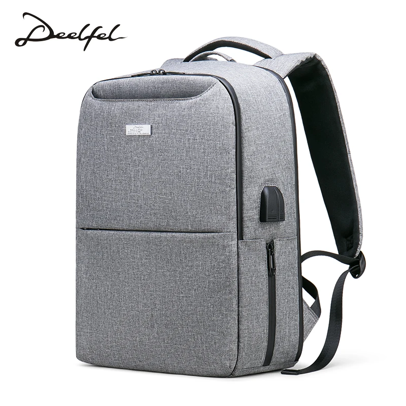 Deelfel multifunción USB cargador hombres 15 inch Laptop mochilas para adolescente moda masculina Mochila ocio Mochila de viaje para los hombres Deelfel multifunción USB cargador hombres 15 inch Laptop mochilas para adolescente moda masculina Mochila ocio Mochila de viaje para los hombres