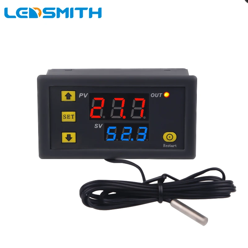 

W3230 Mini Digital Temperature Controller 12V 24V 220V Thermostat Regulator Heating Cooling Control Thermoregulator With Sensor