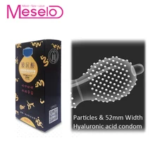 Meselo 12pcs Male Sex Condom Ultrathin Particle Hyaluronic Acid Condoms Safer Sex Toys For Men Fruit Taste Thin Contraception