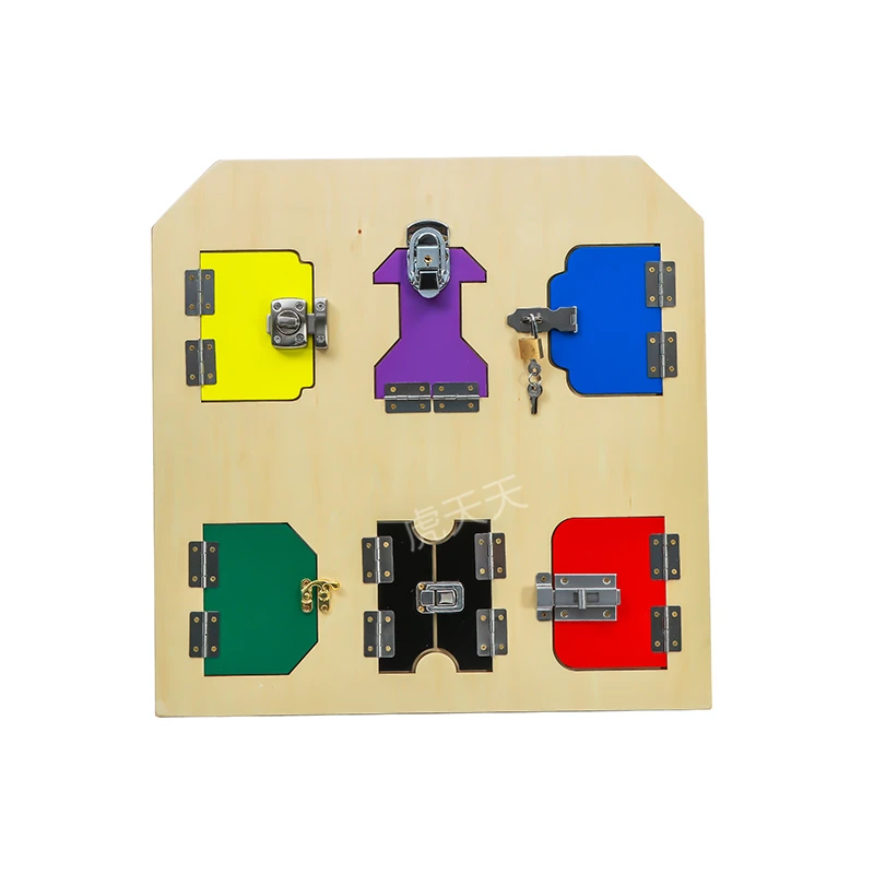 

Early Learning Educational Toys Montessori Life Latch Board Basic Life Skill Learning and Teaching Aids