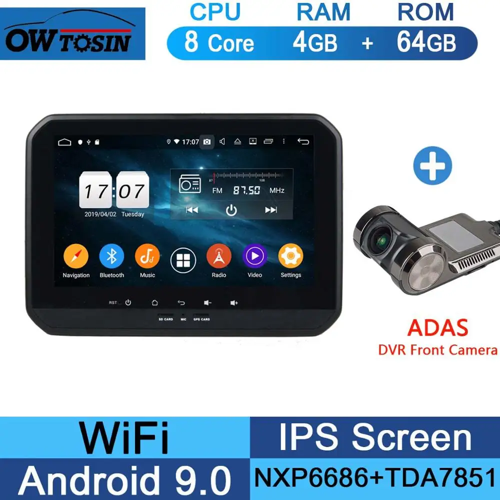 64G Adas Camera " ips Android 9,0 8 ядерный 4G+ 64G Автомобильный мультимедийный плеер для Suzuki Ignis gps навигация радио CarPlay Parrot BT - Цвет: 64G Adas Camera