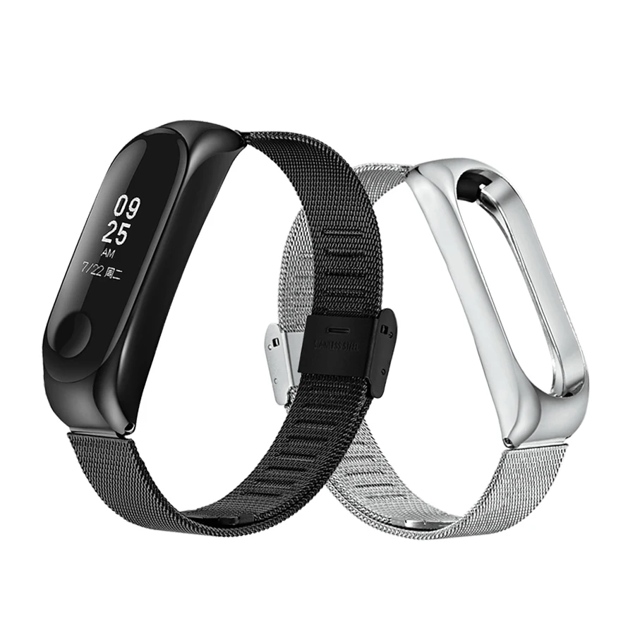 Металлический ремешок из нержавеющей стали для Mi Band 4 браслет без винтов смарт