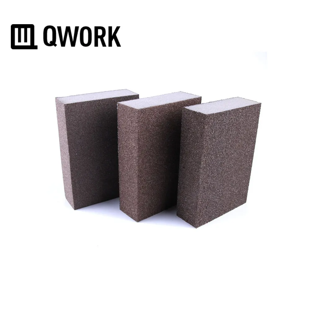 QWORK 3 шт. набор наждачной губки для полировки бумаги ассорти Грит 100 180