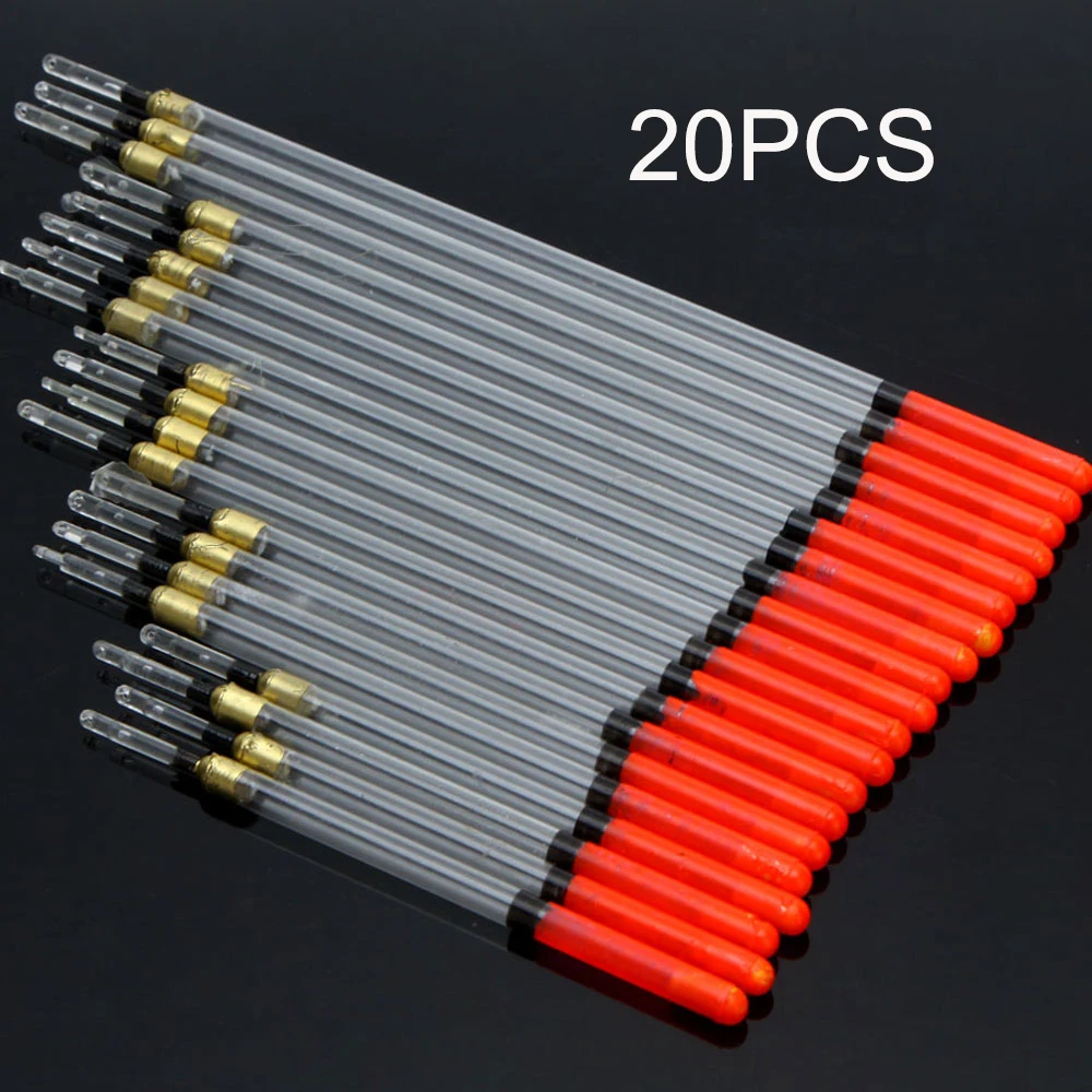 

20 Pieces / Set of Crystal Transparent Plastic Fishing Float Sea Rowing Fishing Accessories Pearl Tube Hollow Set Vertical Drift