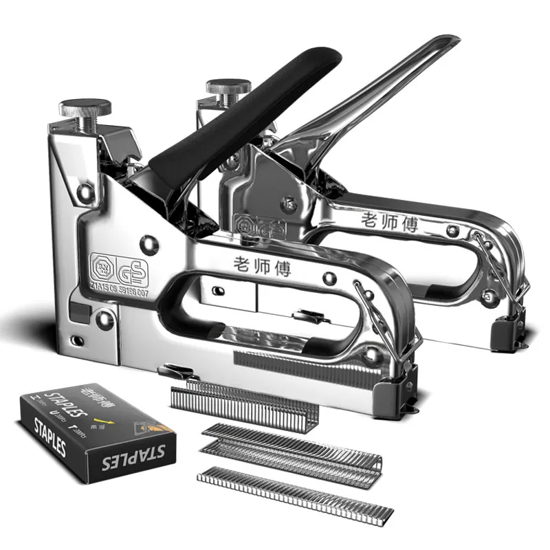 

Nail Tool Staple Gun Multifunction Rapid Upholstery Hand Tool Tacker Stapler Gun Set 3-Way include 600pcs Nail by free