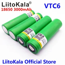 4 шт. Liitokala Новинка 3,6 V US18650 VTC6 3000mAh 30A разрядная батарея