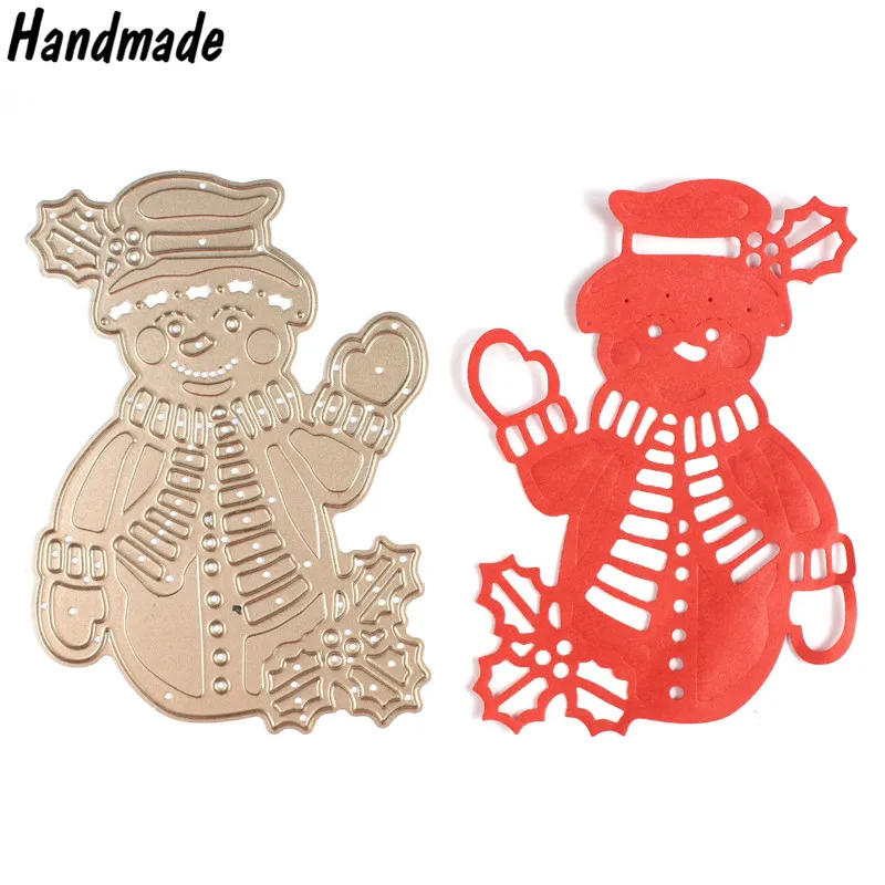 Snowman & Trees Frame Metal Cutting Dies - DIY Scrapbooking, Card Making, Embossing Stencils (5.5x4.25 Inch)