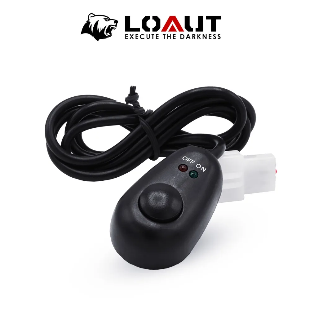 

LOAUT LED Indication Push Drop-shaped Line Switch Universal for LED Long Strip Light Switches Fog light Control Line 55W 100W