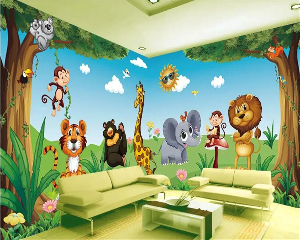 beibehang papier peint mural 3d Snow and ice polar bear 3D wall theme space full house backdrop wallpaper for kids room | Обустройство