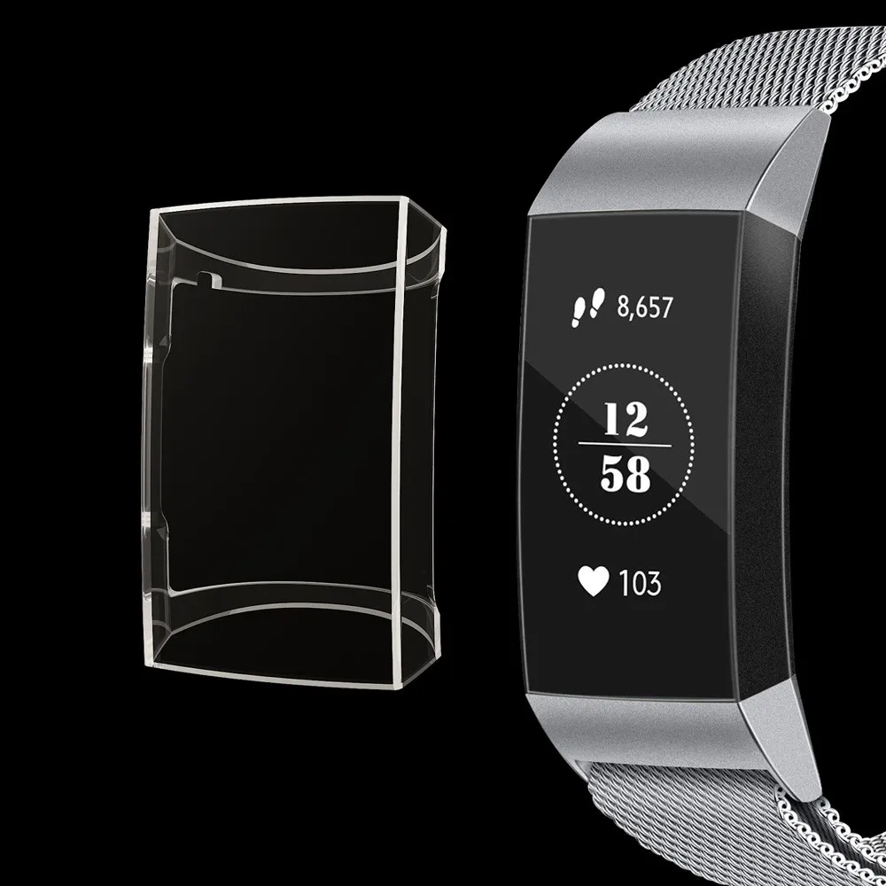 

Silicone Case Cover For Fitbit Charge 3 Ultra-thin Soft TPU Protection Silicone Case Cover N.1