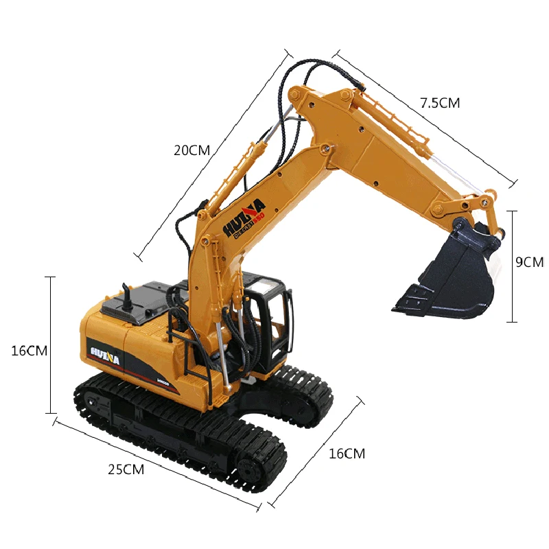 Экскаватор на радиоуправлении Huina модель игрушки для детей раллийный автомобиль