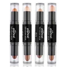 Двусторонняя 2 in1 Контур Stick Макияж Сливочный Highlighter Бронзатор Создать 3D Лицо макияж Корректор Полный Обложка Пятна