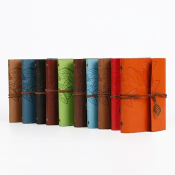 

Vintage Travelers Notebook Diary Notepad PU Leather Spiral Literature Note Book Paper Journal Planners School Stationery Gift