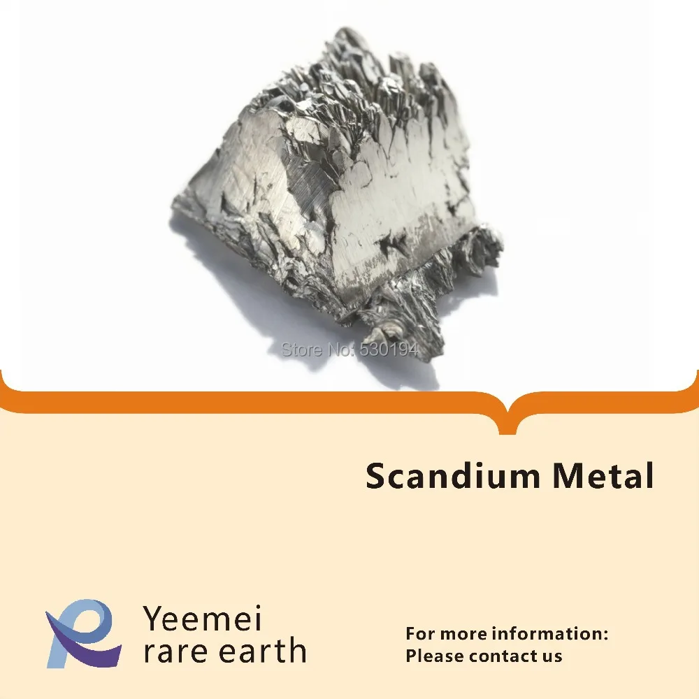 

Rare earth metal -- 99.99% Scandium metal