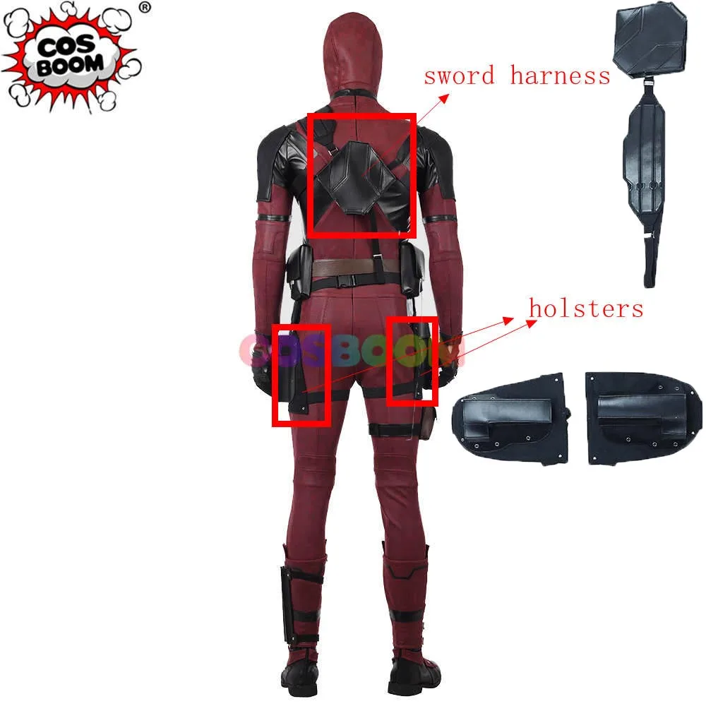

COSBOOM Deadpool 2 Deadpool Sword Harness and Holsters Halloween Carnival Cosplay Props Deadpool Cosplay Accessory