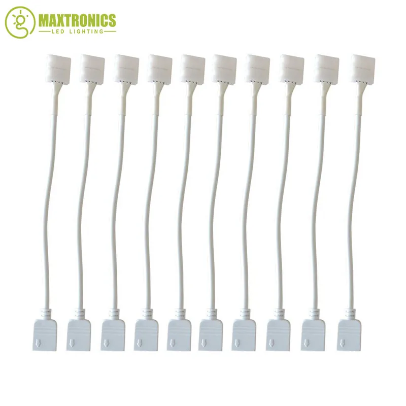 

2016 high quality 10X 4 Pin 5050 RGB LED Strip Male Connector Cable TO 10mm 4PIN PCB Controll Cable