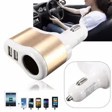 Brand catuo12V 1A & 2.1A Universal 2 Ports Dual USB One Way Car Cigarette Lighter Power Socket Charger Adapter circuit breaker
