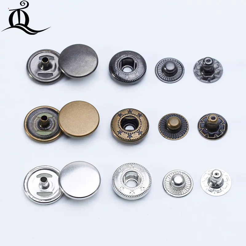 New high quality 30sets/lot Metal brass Press Studs Sewing Button Snap Fasteners Sewing Leather