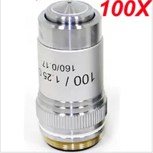 Микроскоп объектив Металл 195 ахроматические 100X ультра-ясный