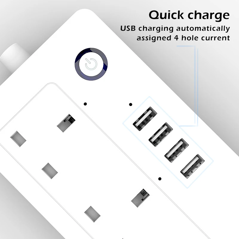 WiFi умная полоса питания розетки с 3.1A USB порт Голосовое управление подставочные тарелки работать для Echo Alexa Google Home Electric