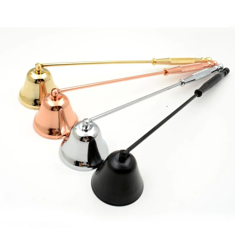 Stainless Steel Candle Flame Snuffer Rose Gold Bell Shaped Tool Put Out