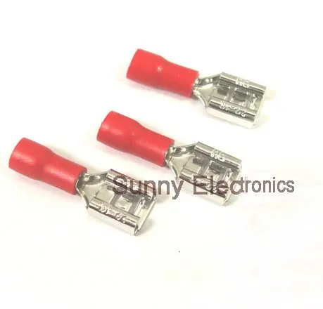 1000pcs 4 8mm Female Insulated Wire Terminal Connectors Red 22 16 Awg Crimp 1000pcs 4 8mm Female Insulated Wire Terminal Connectors Red 22 16 Awg Crimp