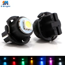 Luz interior do carro, luzes led para painel de luz de carro 10 pçs/lote 3w 12v t6.5 5050 1 smd branco âmbar verde azul vermelho