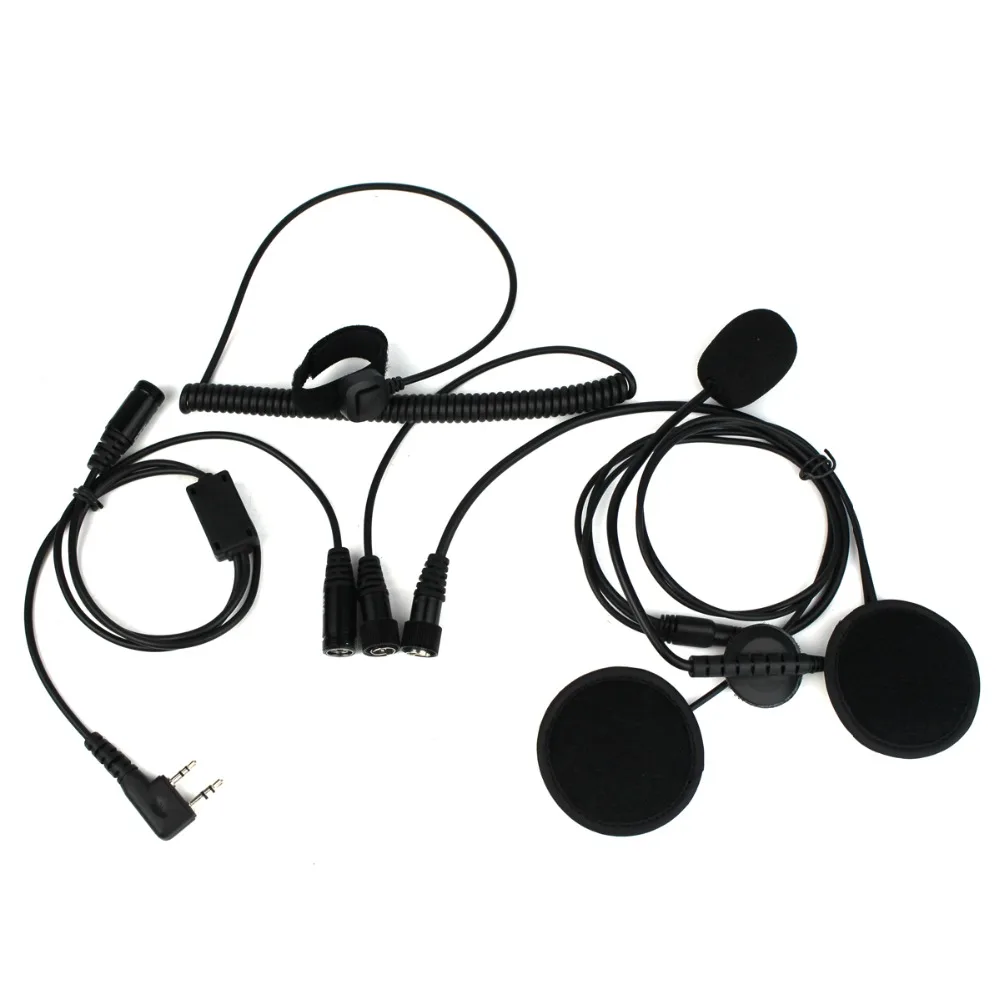 Retevis 2 Pin палец PTT мотоциклетный шлем радио гарнитура микрофон для Kenwood BAOFENG TYT Ham