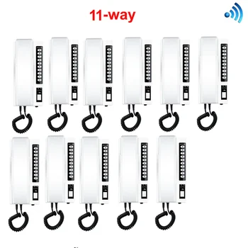 

ZHUDELE Top Quality Intercom System 2.4Ghz Wireless Intercom Audio Door Phone Kits,11-Way Interphones, Can Support Max 99-way