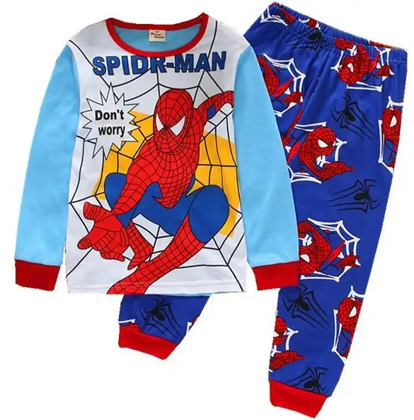 Детский комплект домашней одежды с героями мультфильмов, хлопковые пижамные костюмы для маленьких мальчиков ночное белье для девочек Детская пижамная ночная рубашка с длинными рукавами - Цвет: model 19