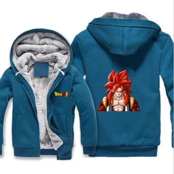 

Japan anime Dragon Ball Z jacket Saiyan cosplay Cartoon Hoodie Winter Fleece Thick Men Sweatshirt Hoodies Men's Coat Jackets