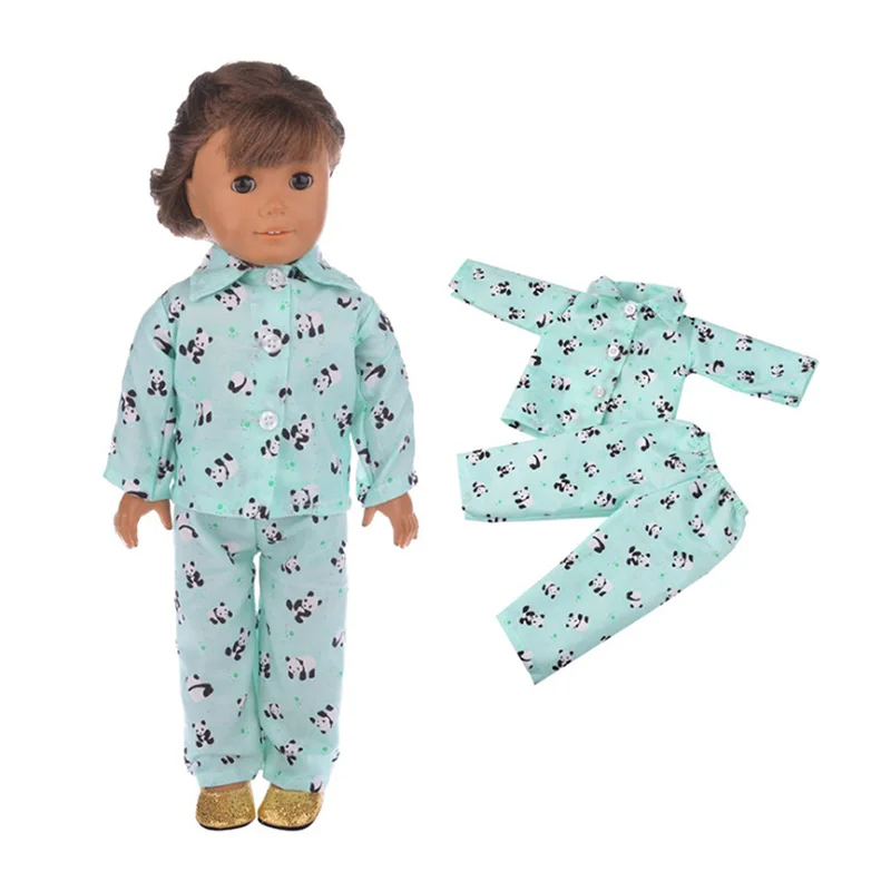 18-дюймовые куклы пижамная одежда-фасон, одежда для детей с рисунком из мультфильма «Мой маленький детский-18 ''/жизнь/кукла Generation аксессуары-игрушка для девочек Подарки