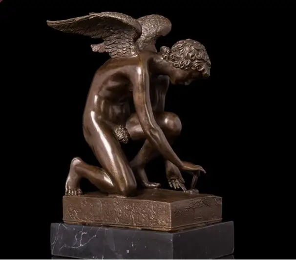 Скульптура из чистой меди cupid Креативные украшения для офиса и дома | Дом сад